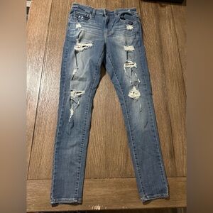 Levi's Light Blue Distressed Skinny Jeans